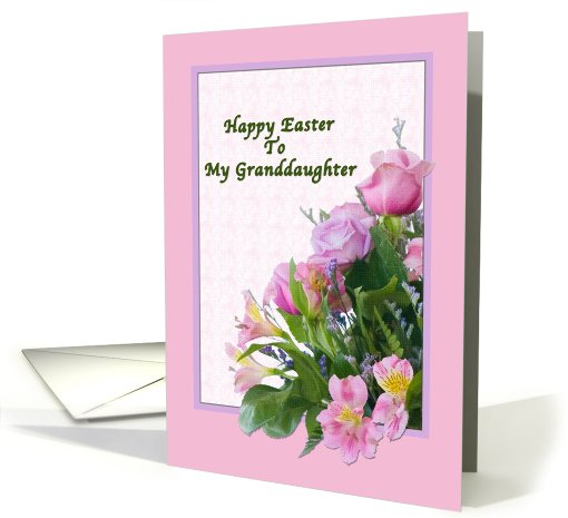 Granddaughter's Easter Card with Spring Flowers card (554355)