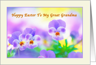 Great Grandma’s Easter Card with Pansies card