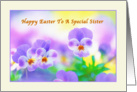 Sister’s Easter Card with Pansies card