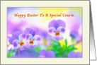 Cousin’s Easter Card with Pansies card