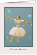 Congratulations for Dance Recital Card with Ballet Dancer card