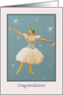 Congratulations for Dance Recital Card with Ballet Dancer card