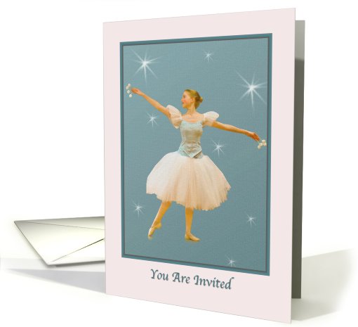Invitation to Dance Recital Card with Ballet Dancer card (567641)
