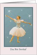 Invitation to Dance Recital Card with Ballet Dancer card