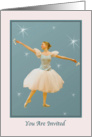 Invitation to Dance Recital Card with Ballet Dancer card