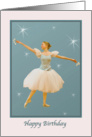 Birthday with Ballet Dancer card