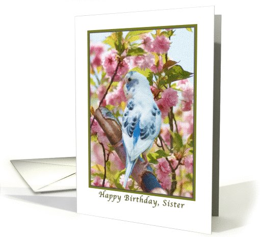 Sister's Birthday with Bird and Flowers card (568281)