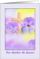 Mother’s Easter Card with Flowers and Cross card