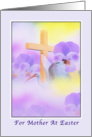 Mother’s Easter Card with Flowers and Cross card