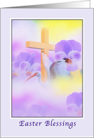 Easter Card with Flowers and Cross card
