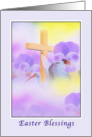 Easter Card with Flowers and Cross card