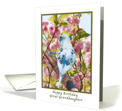 Great Granddaughter's Birthday with Bird and Flowers card (570460)