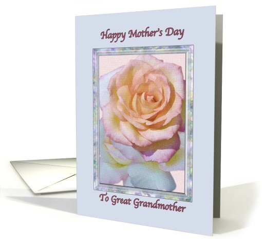Great Grandmother's Mother's Day Card With Peace Rose card (573233)