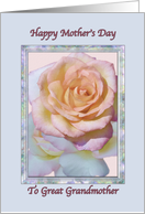 Great Grandmother’s Mother’s Day Card With Peace Rose card