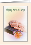 Mother’s Day Card with Bible and Rose card