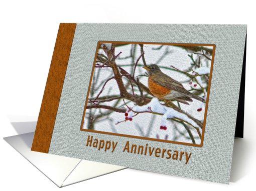 Anniversary Card with Robin card (581411)