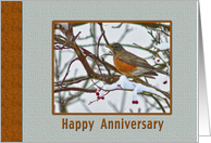 Anniversary Card with Robin card