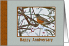 Anniversary Card with Robin card