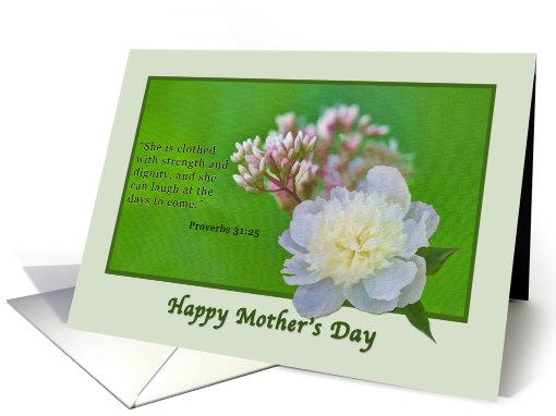 Mother's Day Card with Pink and White Flowers card (582517)