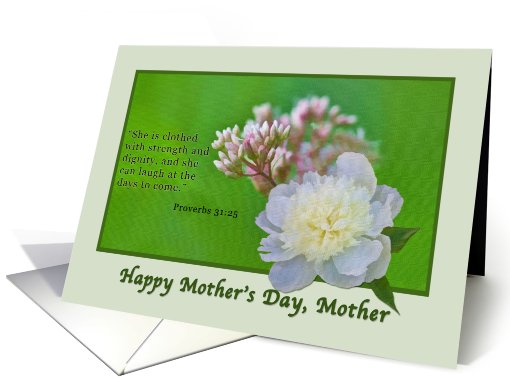 Mother's Day Card for Mother with Pink and White Flowers card (582521)