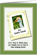 Uncle’s Birthday Card with Cattle Egret card