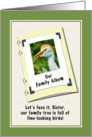 Sister’s Birthday, Humor, Cattle Egret Bird card