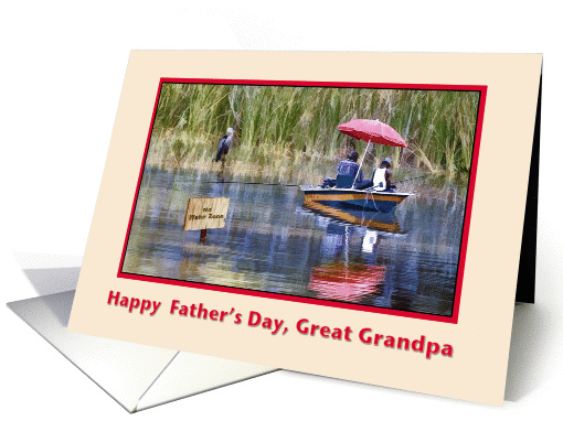 Great Grandpa's Father's Day Card for a Fisherman card (595499)