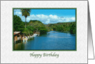 Birthday, Peaceful Hawaiian River card