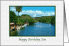 Son’s Birthday, Peaceful Hawaiian River card