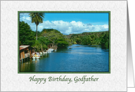 Godfather’s Birthday, Peaceful Hawaiian River card