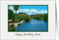 Aunt’s Birthday, Peaceful Hawaiian River card