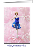 Birthday, Niece, Ballet Dancer and Rose card