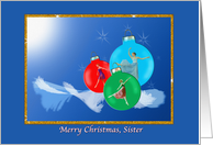 Christmas, Sister, Ballerina, Ornaments card