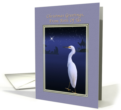 Christmas, From Both of Us, Religious, Nativity, Egret card (663209)