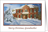 Christmas, Grandmother, Snow, House card