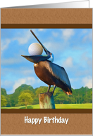Birthday, Golf, Pelican, Golf Ball card
