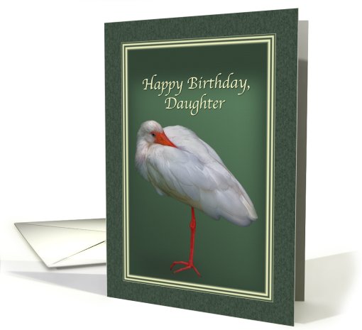 Birthday, Daughter, White Ibis Bird card (676262)