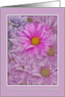 Birthday, Sister, Gerbera Daisies, Pink and Lavender card