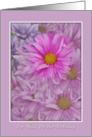 Birthday, Niece, Gerbera Daisies, Pink and Lavender card