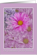 Birthday, Grandmother, Gerbera Daisies, Pink and Lavender card