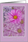 Birthday, Friend, Gerbera Daisies, Pink and Lavender card