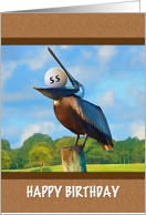 Birthday, 55th, Pelican, Golf Ball card