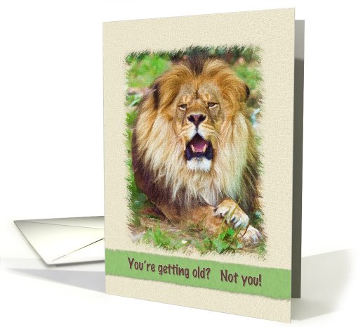 Birthday, Getting Older, Lion card (687298)