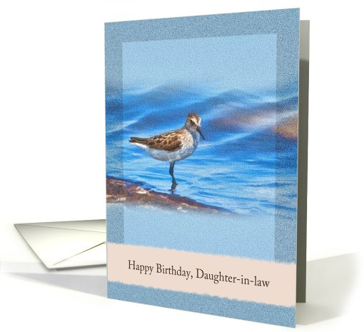 Birthday, Daughter-in-law, Sanderling Bird card (695764)