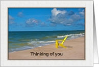 Thinking of You, Beach, Ocean, Chair card