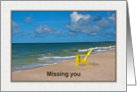 Missing You, Beach, Ocean, Chair card