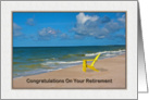 Congratulations, Retirement, Beach, Ocean, Chair card