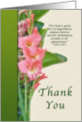 Thank you, Pink Gladiolus card