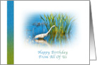 Birthday, From Group, Great Egret at a Pond card