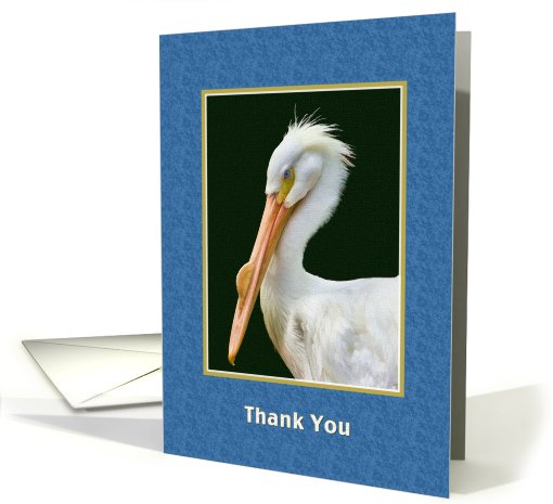 Thank You, White Pelican Bird card (771081)